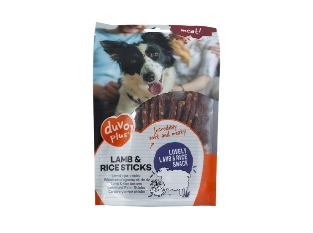 DUVO MEAT STICKS DE CORDERO Y ARROZ BOLSA 80 GR