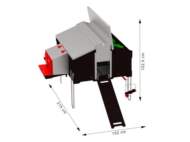 GALLINERO MOVIL 1x1.2M SIN KIT DESPLAZ FREE-RANGE
