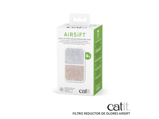 Catit AiRSiFT Filtro de Repuesto, 6uds