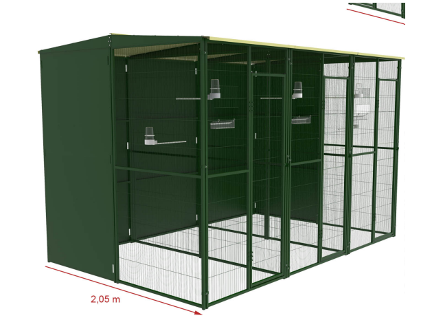 Voladero de Jardín 3x2 metros + Habitáculo de...