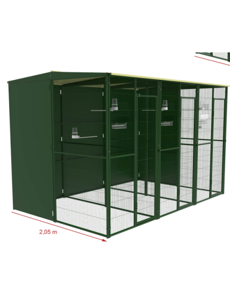 Voladero de Jardín 3x2 metros + Habitáculo de seguridad