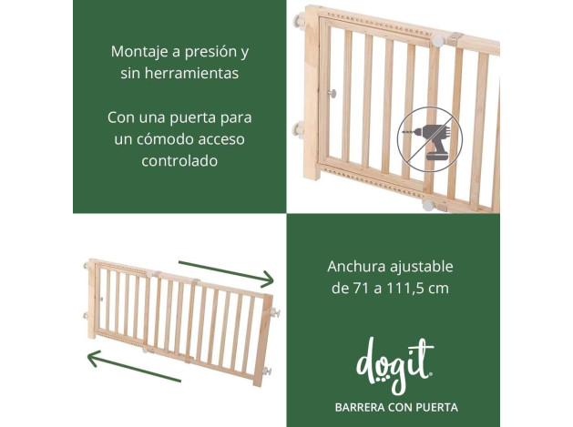 DOGIT BARRERA SEG.Cachorro Extra 122X203X45,5cm