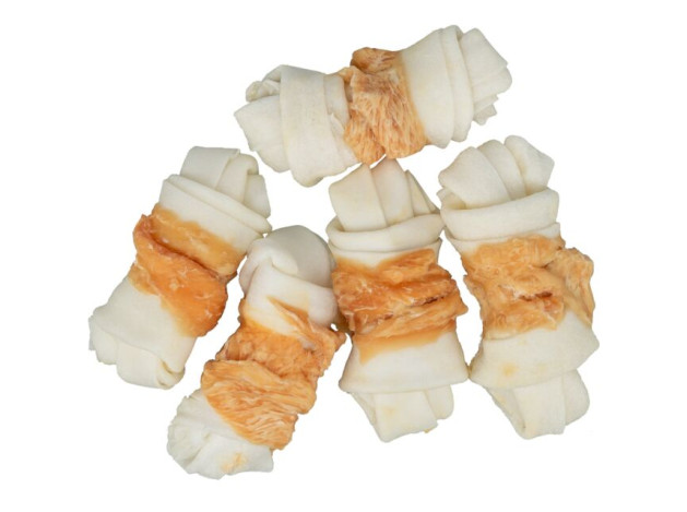 Knotted Chicken Chewing Bone - Pack de 6 unidades