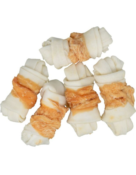 Knotted Chicken Chewing Bone - Pack de 6 unidades