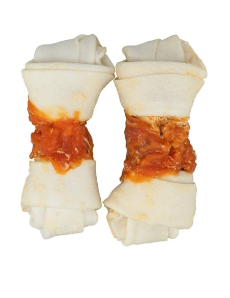 Knotted Chicken Chewing Bone - Pack de 6 unidades
