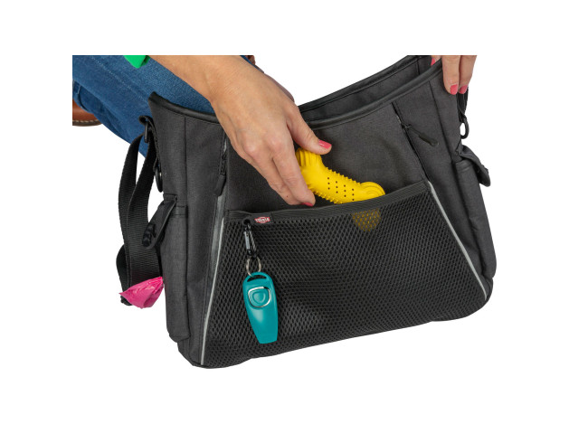 Bolsa para paseo y juguete de caza/presa antracita