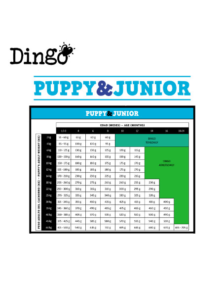 Dingo Pienso Puppy & Junior para Cachorros y Perros Jóvenes