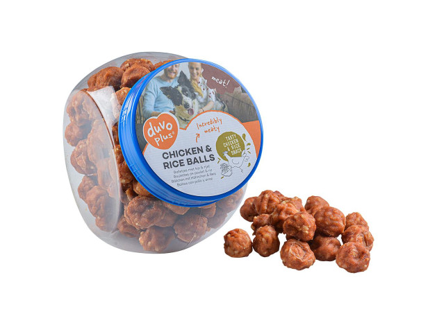 DUVO MEAT BOLAS DE POLLO Y ARROZ BOTE 500 GR