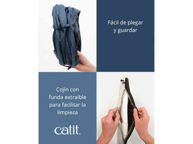 Catit Vesper Túnel con Cama Azul 68x97x28cm