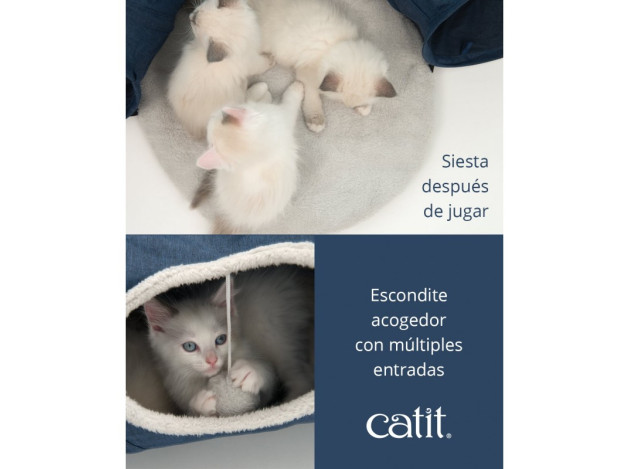 Catit Vesper Túnel con Cama Azul 68x97x28cm