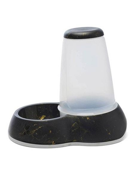 Bebedero Dispensador Loop Marble Negro