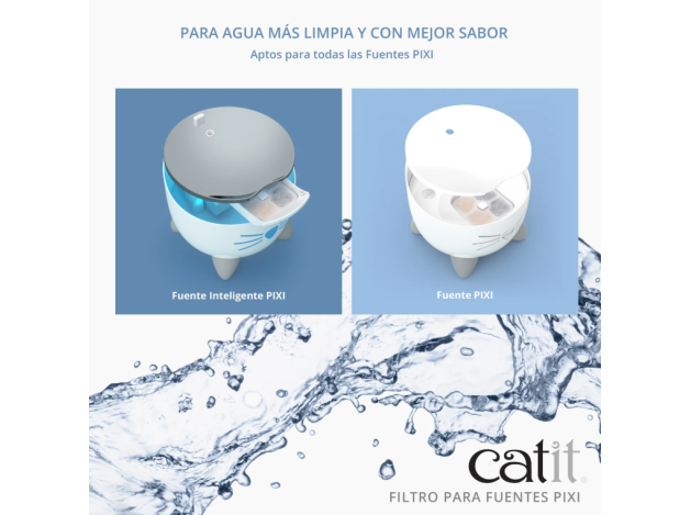 Catit PIXI Filtros para Fuentes, Pack de 6 uds