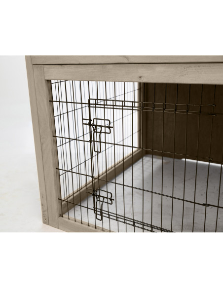 Trixie Conejera con Recinto Gris-Marrón