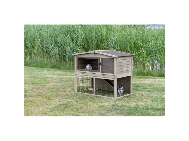 Trixie Conejera con Recinto Gris-Marrón