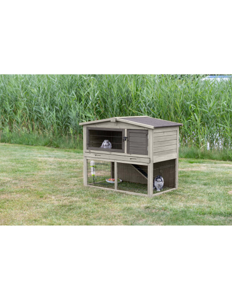 Trixie Conejera con Recinto Gris-Marrón