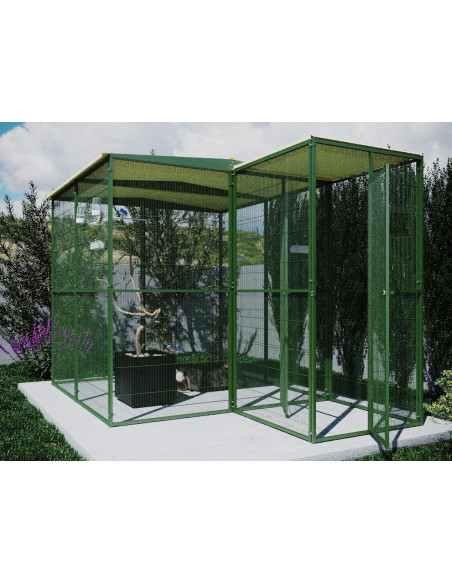 VOLADERO VERDE 2X2 CON HABITACULO DE SEGURIDAD EXTERIOR