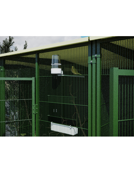 Voladero Jardín 3x2 m, 6m2, 5 Opacos, 2 Aguas y 3 Divisiones