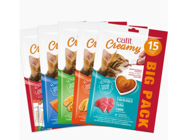 Catit Creamy Pollo y Cordero, 15x10g - Pack de...