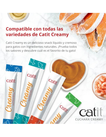 Cuchara para snacks para gatos Catit Creamy