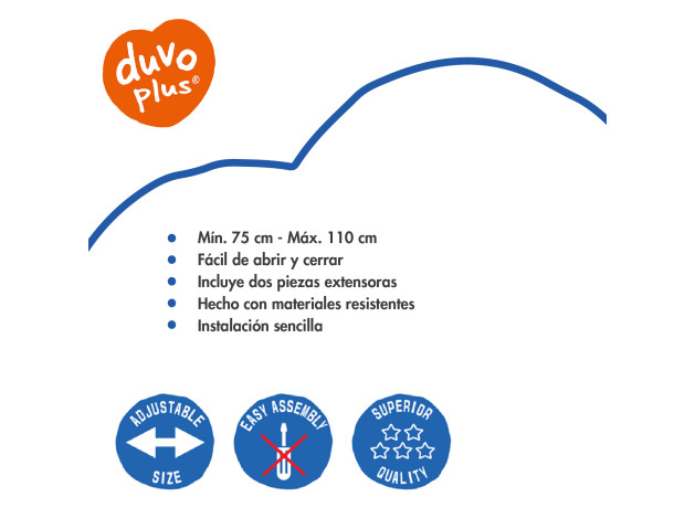 DUVO BARRERA DE SEGURIDAD CON PUERTA 75-110 CM