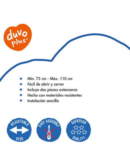 DUVO BARRERA DE SEGURIDAD CON PUERTA 75-110 CM