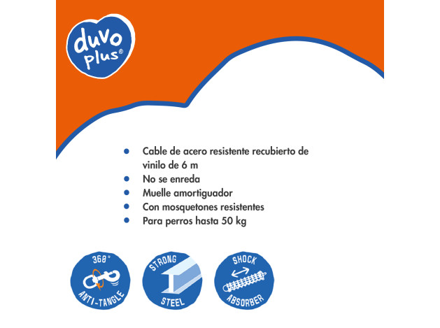 DUVO+ Cable de Amarre con Mosquetones – 6 m