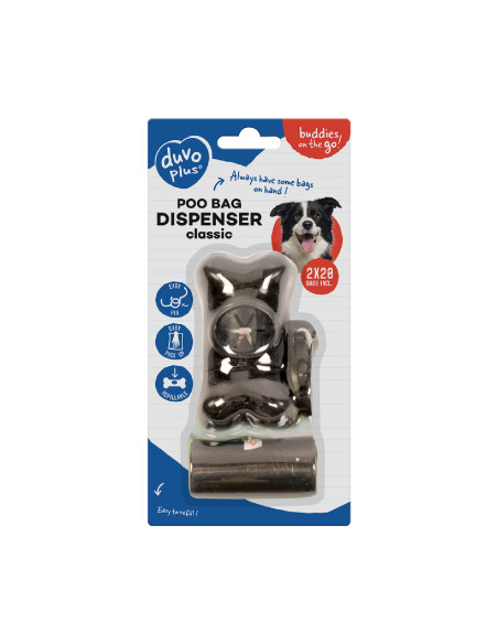 DUVO DISPENSADOR HUESO BOLSAS HIGIENICAS 2 X 20 UNI