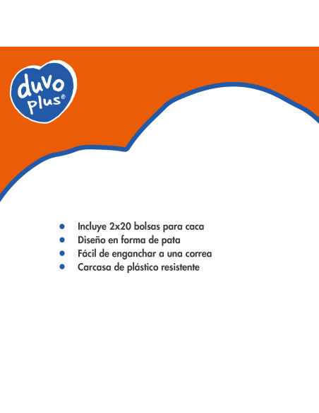 DUVO DISPENSADOR HUESO BOLSAS HIGIENICAS 2 X 20 UNI