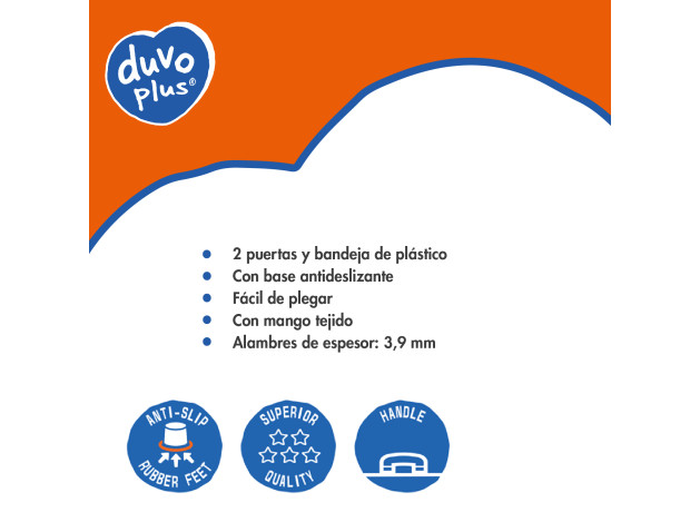 DUVO JAULA METAL CROMO EXTRAFUERTE 2 PUERTAS