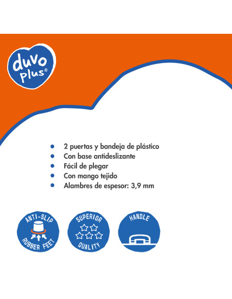 DUVO JAULA METAL CROMO EXTRAFUERTE 2 PUERTAS