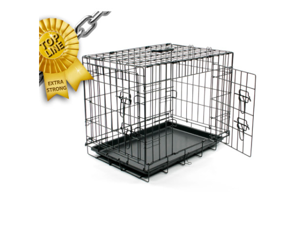 DUVO JAULA METAL NEGRA 2 PUERTAS