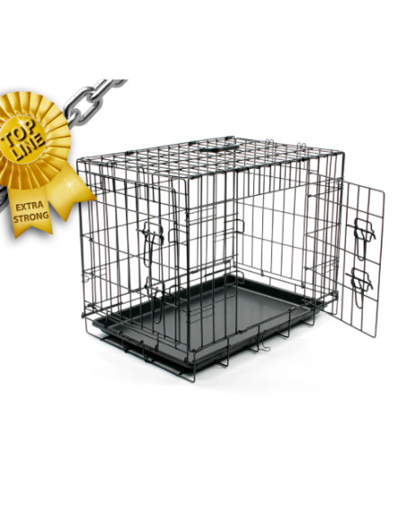 DUVO JAULA METAL NEGRA 2 PUERTAS