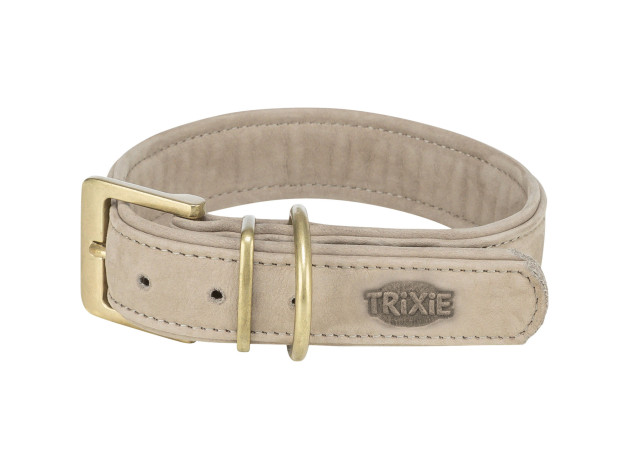 Trixie Pure Collar, Piel extra ancho, gris claro