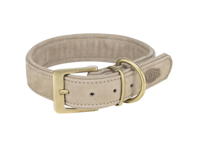 Trixie Pure Collar, Piel extra ancho, gris claro