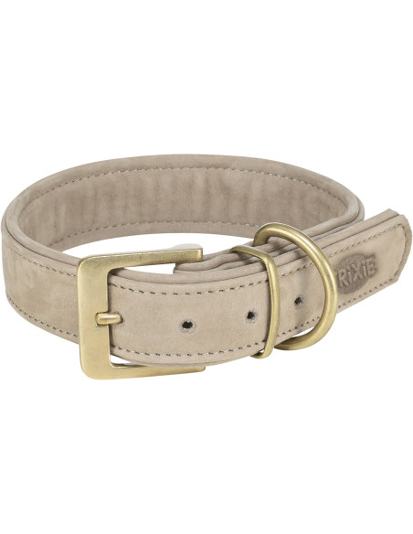 Trixie Pure Collar, Piel extra ancho, gris claro