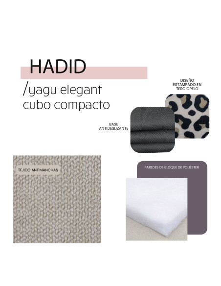 YAGU DESCANSO CUBO COMPACTO HADID T-U 33 x 33 x 33 CM