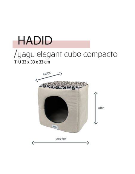 YAGU DESCANSO CUBO COMPACTO HADID T-U 33 x 33 x 33 CM