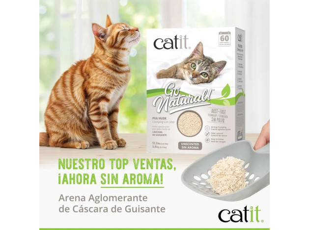 Arena para Gatos Aglomerante de Cáscara de...