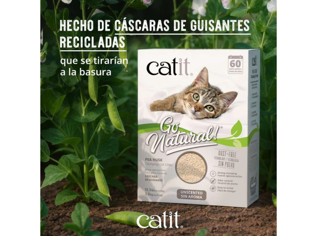 Arena para Gatos Aglomerante de Cáscara de...