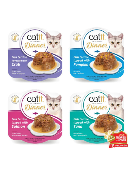 Catit Cuisine Dinner para Gatos | Pack 6 Comida Húmeda