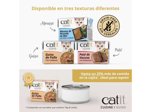 Catit Cuisine Paté para gatos – Pack 12 uds (95 g)