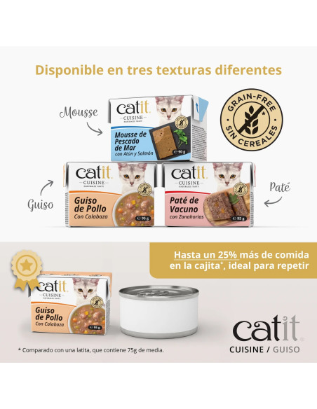 Catit Cuisine Paté para gatos – Pack 12 uds (95 g)
