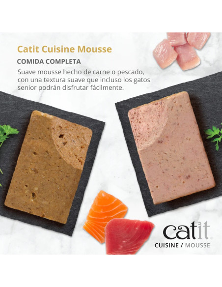 Catit Cuisine Mousse para Gatos – Pack 12 x 90 g
