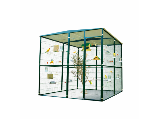 Voladero  para pájaros de  Jardin 4m2 (2x2m)