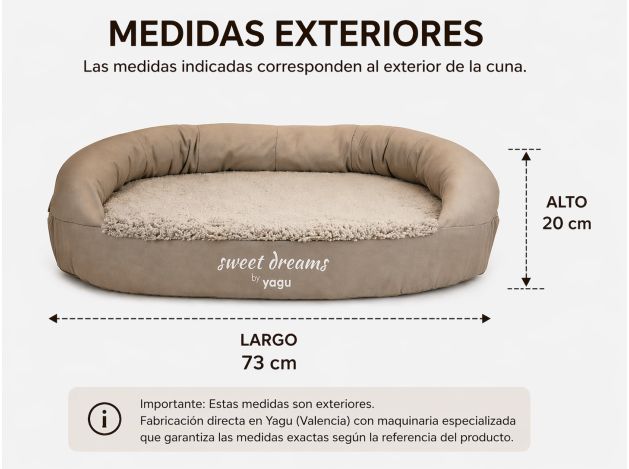 YAGU DESCANSO CUNA RELAX VISCOELASTICA ARENA
