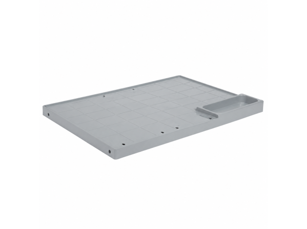Piso de plástico con comedero Gris