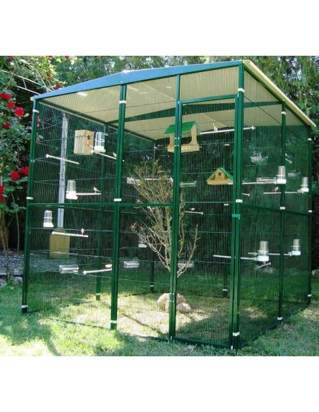 Voladero  para pájaros de  Jardin 4m2 (2x2m)