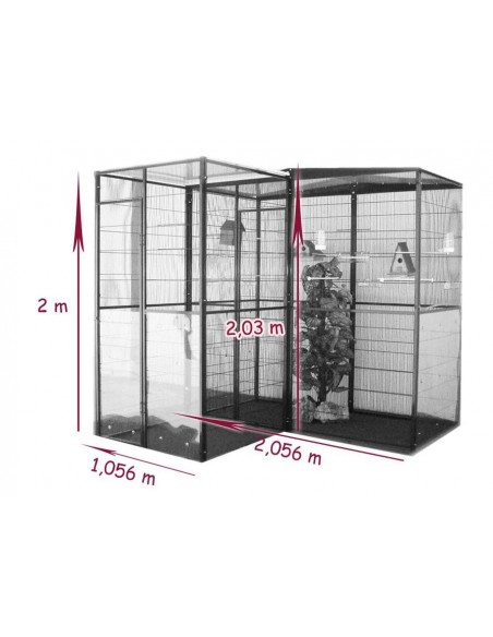 VOLADERO 3M2 C/ 2 PUERTAS C/HABITACULO DE SEGURIDAD 1M2