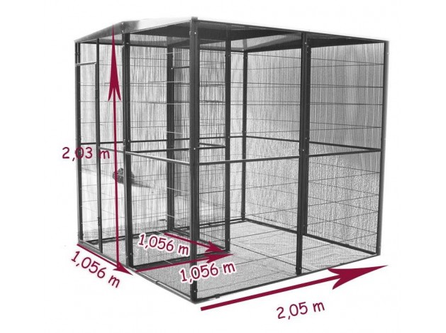 VOLADERO 4M2 C/2 PUERTAS C/HABITACULO DE SEGURIDAD 1M2