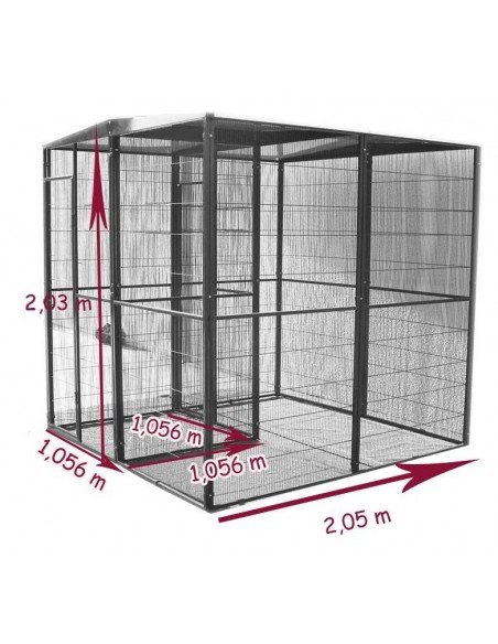 VOLADERO 4M2 C/2 PUERTAS C/HABITACULO DE SEGURIDAD 1M2